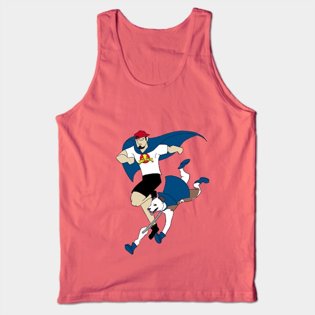 Super Geek and Dyno Daisy Tank Top by Romeo Falcon